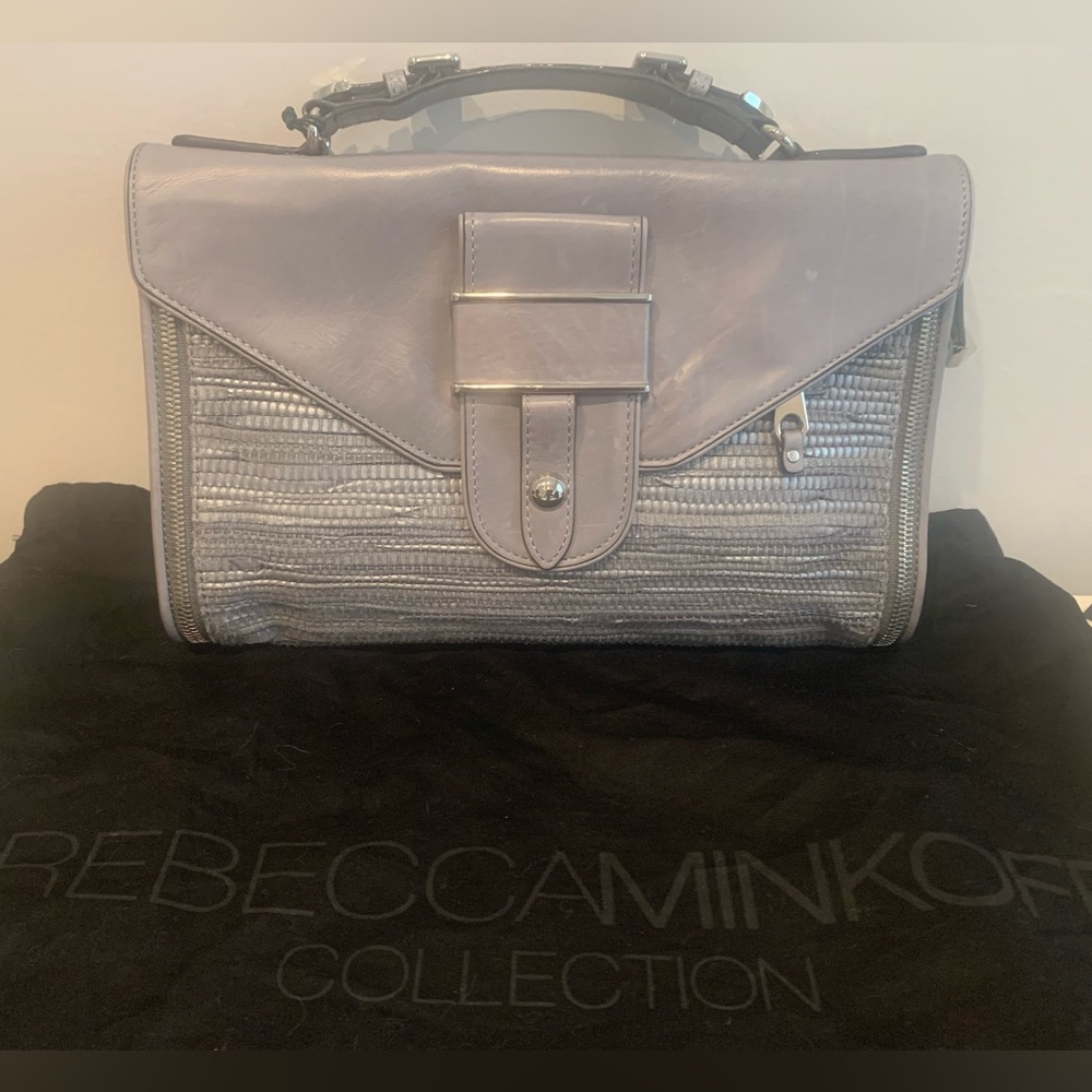 NWT Rebecca Minkoff The Huntington Clutch/Crossbody Grey